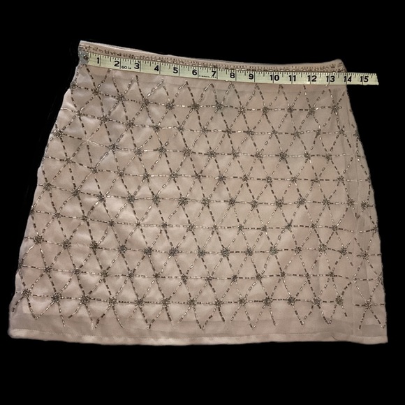 XXI Forever 21 Womens Straight Mini Skirt Sz S Sequins Diamond - Picture 9 of 16